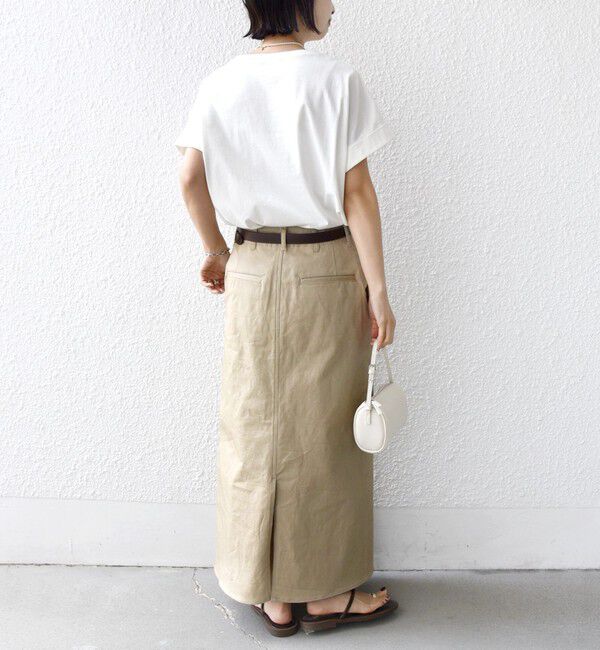 SHIPS for women「【WEB限定】オーガニック コットン ロゴ フレンチスリーブ TEE」|Tシャツ・カットソー|