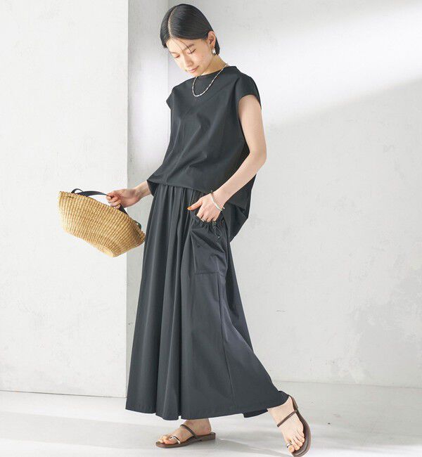 SHIPS for women「【SHIPS別注】TAION: 〈UVカット/接触冷感/吸水速乾〉サイド ポケット スカート」|スカート|