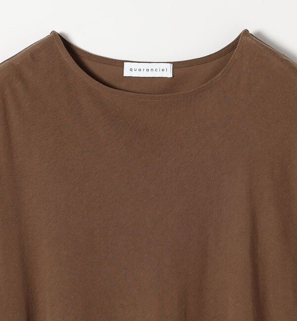 quaranciel「quaranciel:〈手洗い可能〉シアー コットン ボートネック ルーズ ロンTEE」|Tシャツ・カットソー|