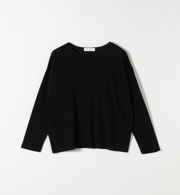 quaranciel「quaranciel:〈手洗い可能〉シアー コットン ボートネック ルーズ ロンTEE」|Tシャツ・カットソー|