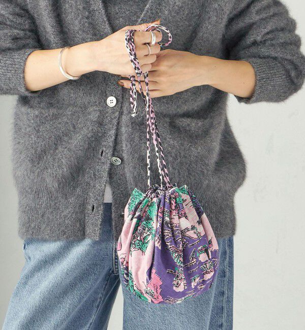 SHIPS for women「《予約》【SHIPS別注/PINK RIBBONチャリティー】BINDU: 巾着 バッグ」|ショルダー・メッセンジャー|