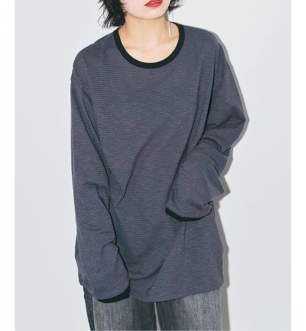  「《追加3》[THE MOOD]スラブボーダーロングTシャツ」|Tシャツ・カットソー|