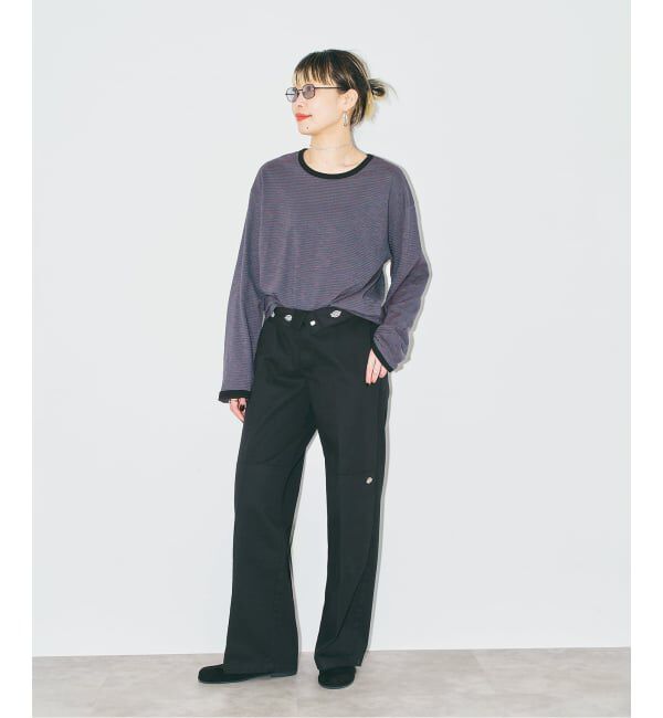  「《追加3》[THE MOOD]スラブボーダーロングTシャツ」|Tシャツ・カットソー|