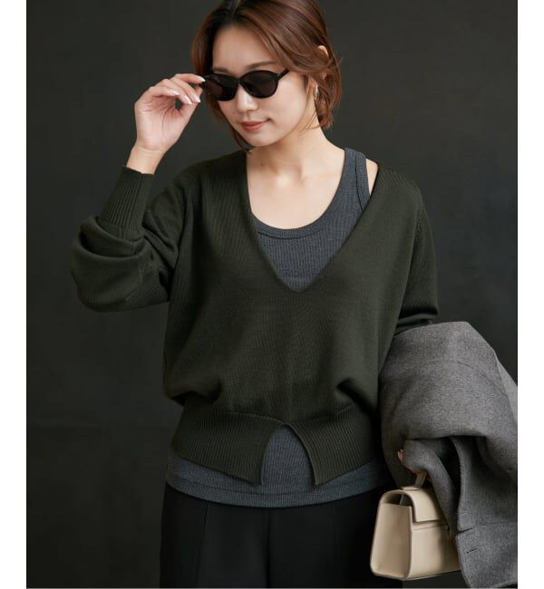 Plage「《予約》NEPLA. / ネプラ 別注 PLANGING NECK プルオーバー」|ニット・セーター|