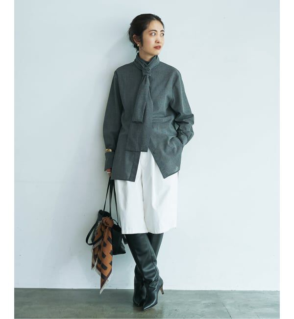 VERMEIL par iena「Tapis Noir タピス ノワール Wool Small Gwen スカーフ」|バンダナ・スカーフ|
