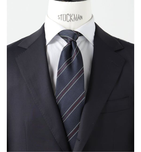 EDIFICE「Holliday & Brown(ホリデー & ブラウン) Spiral Stripe Tie」|ネクタイ・蝶ネクタイ|ネイビー