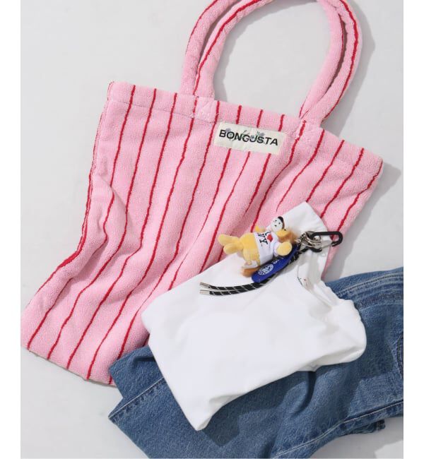 JOURNAL STANDARD relume「【BONGUSTA/ボングスタ】NARAM STRIPED トートバッグ」|トートバッグ|ピンク
