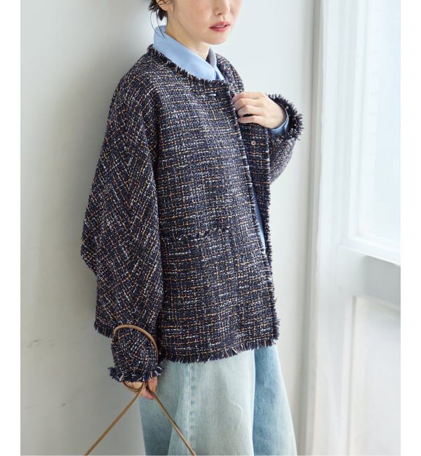 journal standard L'essage「《予約》GIOLICA TWEED ドルマンジャケット」|ノーカラージャケット|