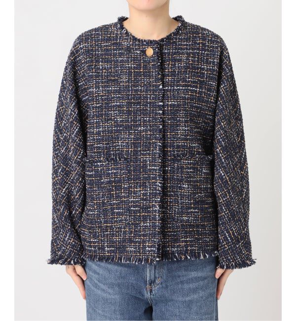 journal standard L'essage「《予約》GIOLICA TWEED ドルマンジャケット」|ノーカラージャケット|