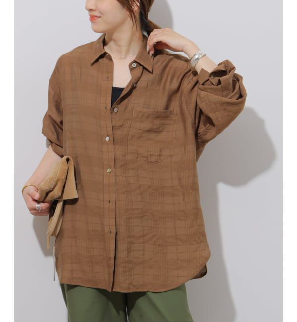 JOURNAL STANDARD relume「《予約》ドビーチェックシアーシャツ」|シャツ・ブラウス|