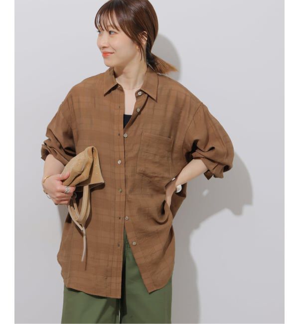 JOURNAL STANDARD relume「《予約》ドビーチェックシアーシャツ」|シャツ・ブラウス|