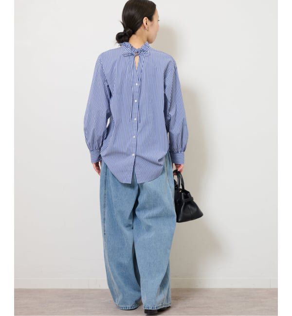 JOURNAL STANDARD relume「《追加予約》ハイカウントストライプスタンドカラー2way」|シャツ・ブラウス|