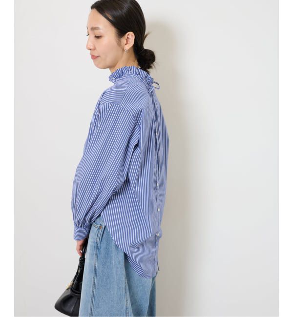 JOURNAL STANDARD relume「《追加予約》ハイカウントストライプスタンドカラー2way」|シャツ・ブラウス|