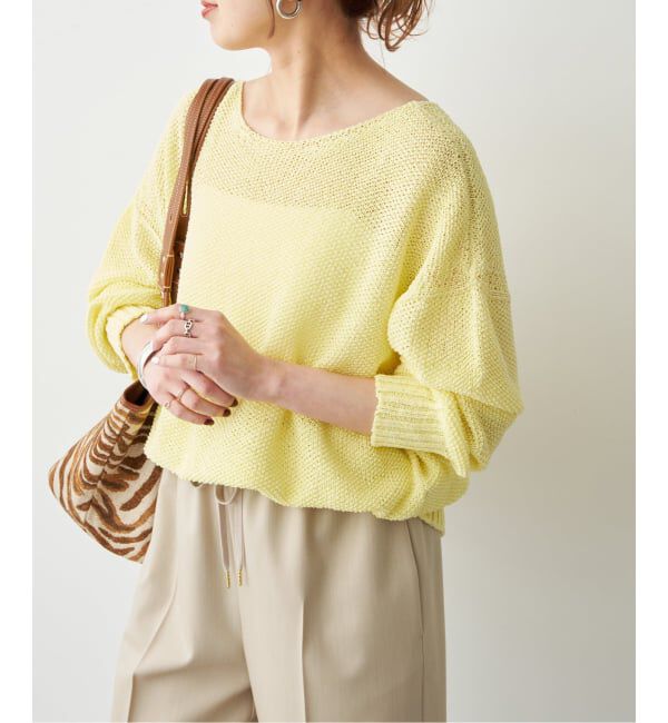 Spick and Span「《新色有り / 追加》ペーパーヤーン2WAYルーズプルオーバー」|ニット・セーター|
