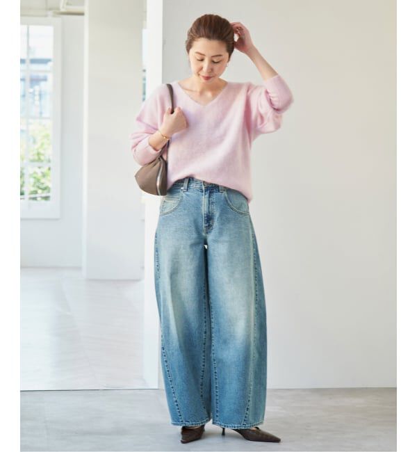Spick and Span「《予約》ウールファーVネックプルオーバー」|ニット・セーター|
