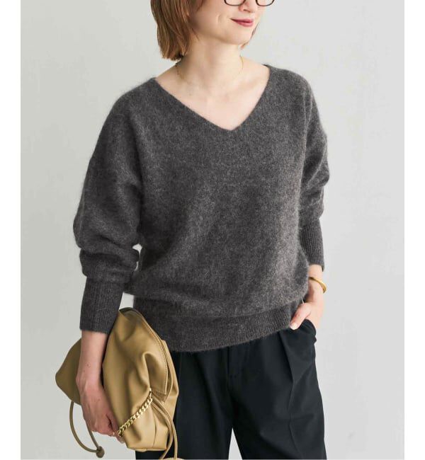Spick and Span「《予約》ウールファーVネックプルオーバー」|ニット・セーター|