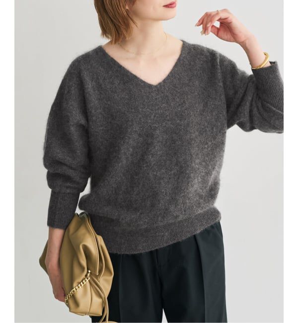 Spick and Span「《予約》ウールファーVネックプルオーバー」|ニット・セーター|