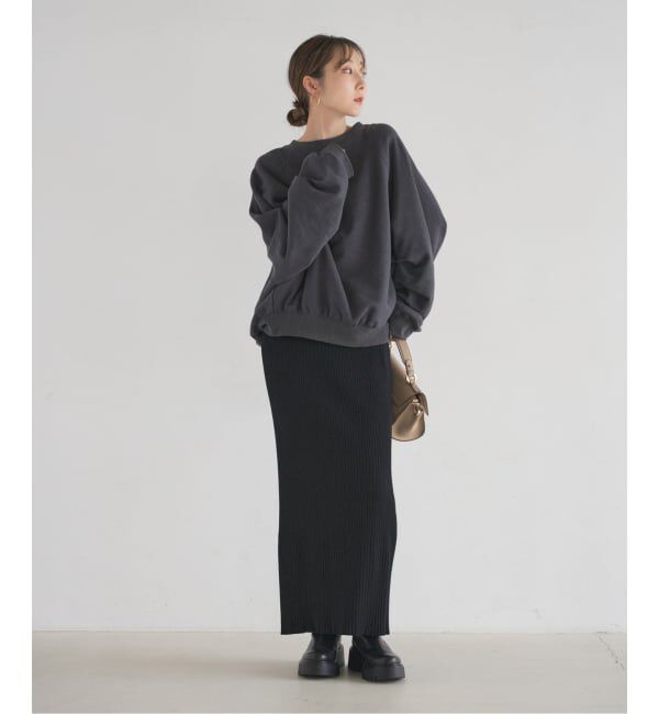 NOBLE「《WEB&一部店舗限定追加予約》リブニットタイトスカート」|スカート|