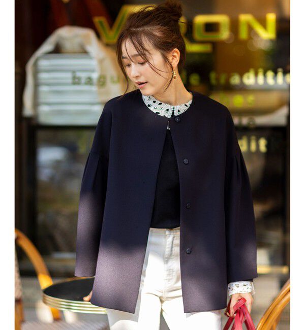 any SiS「【UVカット】セレモニードルマン ジャコット」|ノーカラーコート|
