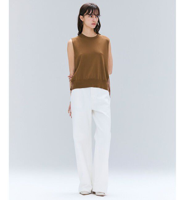 BEIGE,「【洗える】VALOIS / バックシフォンレーヤードニット」|ニット・セーター|