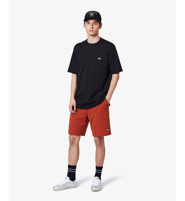LACOSTE「L.12.12アレンジ ガゼット付き鹿の子地 半袖Tシャツ」|Tシャツ・カットソー|