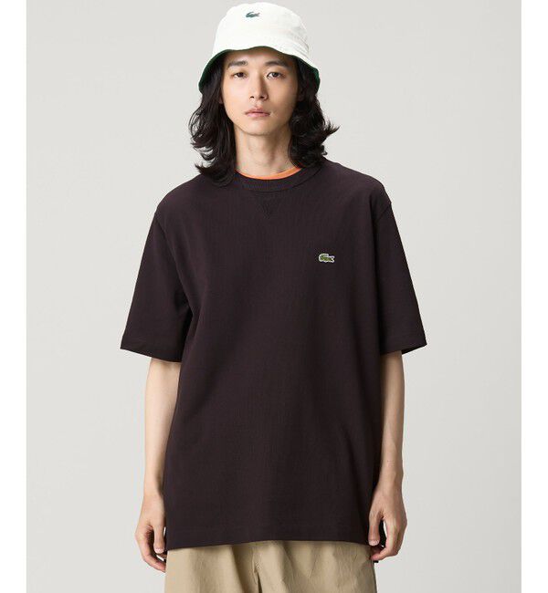LACOSTE「L.12.12アレンジ ガゼット付き鹿の子地 半袖Tシャツ」|Tシャツ・カットソー|