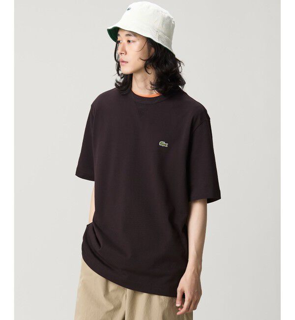 LACOSTE「L.12.12アレンジ ガゼット付き鹿の子地 半袖Tシャツ」|Tシャツ・カットソー|