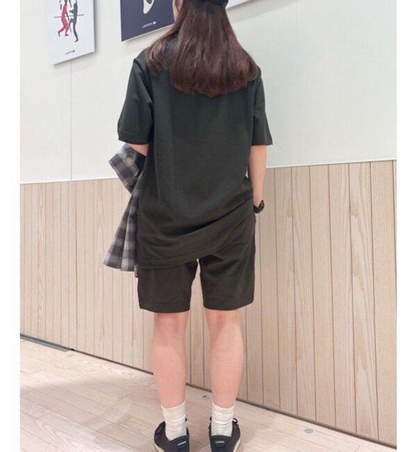 LACOSTE「L.12.12アレンジ ガゼット付き鹿の子地 半袖Tシャツ」|Tシャツ・カットソー|