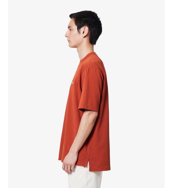 LACOSTE「L.12.12アレンジ ガゼット付き鹿の子地 半袖Tシャツ」|Tシャツ・カットソー|