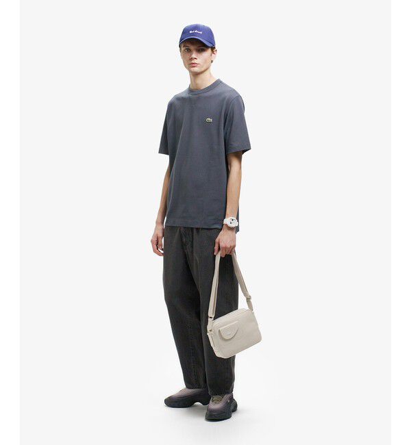 LACOSTE「L.12.12アレンジ ガゼット付き鹿の子地 半袖Tシャツ」|Tシャツ・カットソー|