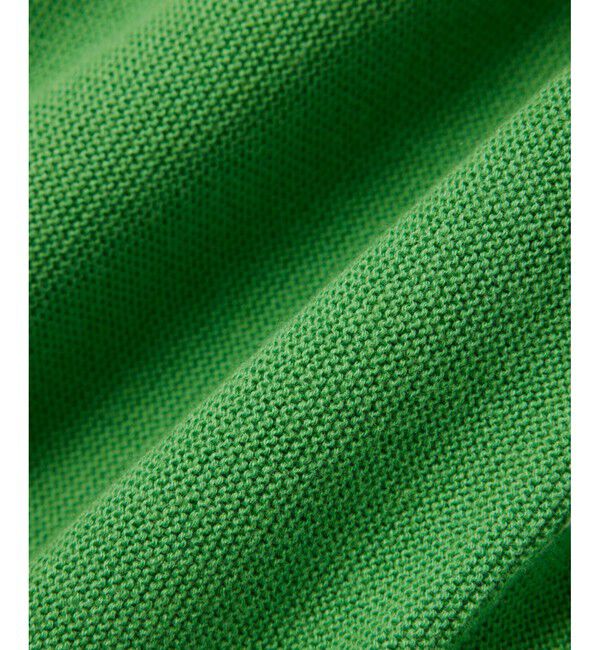 LACOSTE「配色シームライン Vネックショートニットカーディガン」|カーディガン|