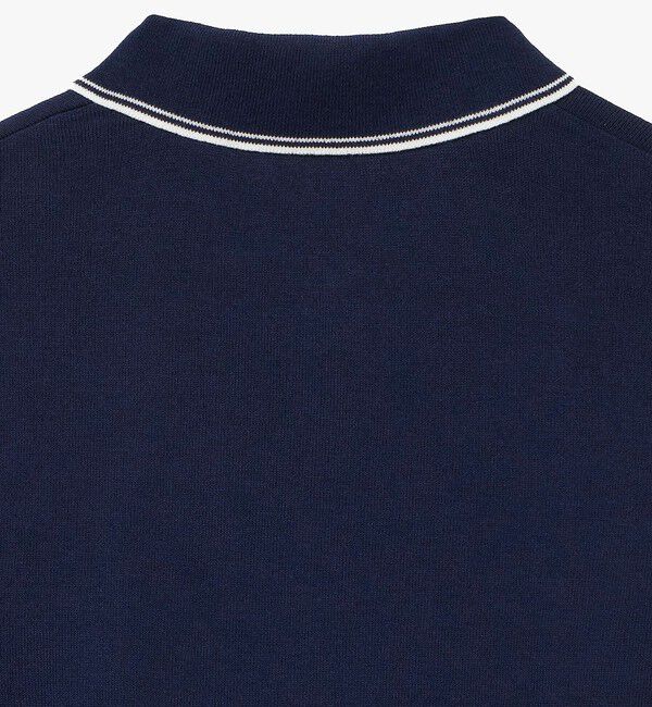 LACOSTE「配色ラインディテールニットポロカーディガン」|カーディガン|