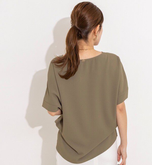 NOLLEY'S「【WEB＆一部店舗限定カラー】《セットアップ対応》ジョーゼットＶネックプルオーバー」|シャツ・ブラウス|