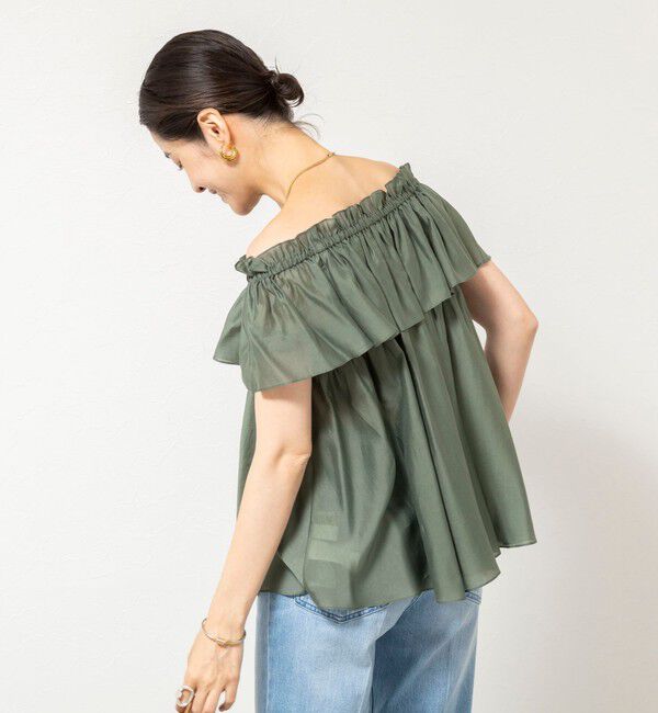 NOLLEY'S sophi「《セットアップ対応》【BECシリーズ】ウォッシャブルシアーローンオフショルブラウス」|シャツ・ブラウス|