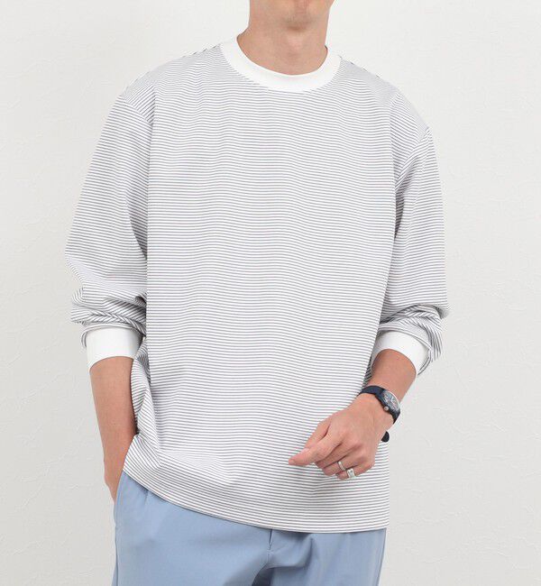 NOLLEY'S goodman「超長綿シルケットボーダーTシャツL/S 26AW」|Tシャツ・カットソー|ホワイト&times;ネイビー