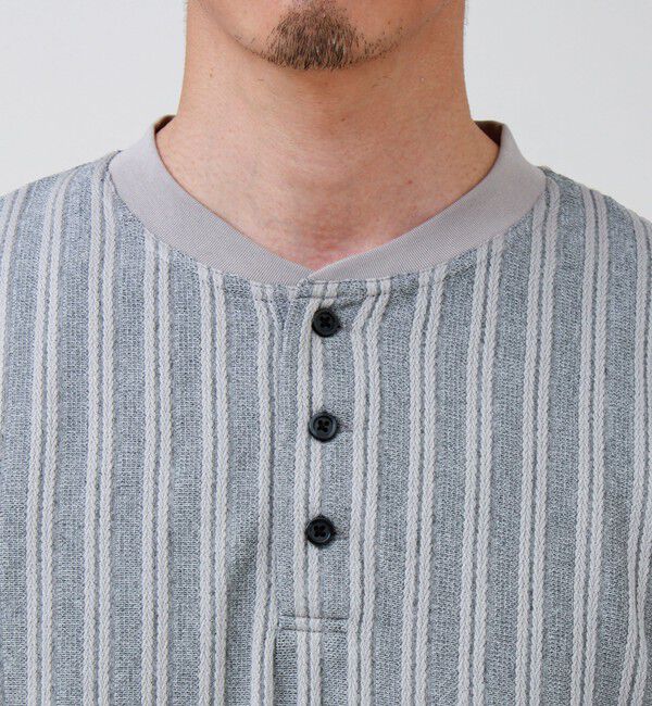 GLOSTER「シアージャガード ヘンリーネックTシャツ」|Tシャツ・カットソー|