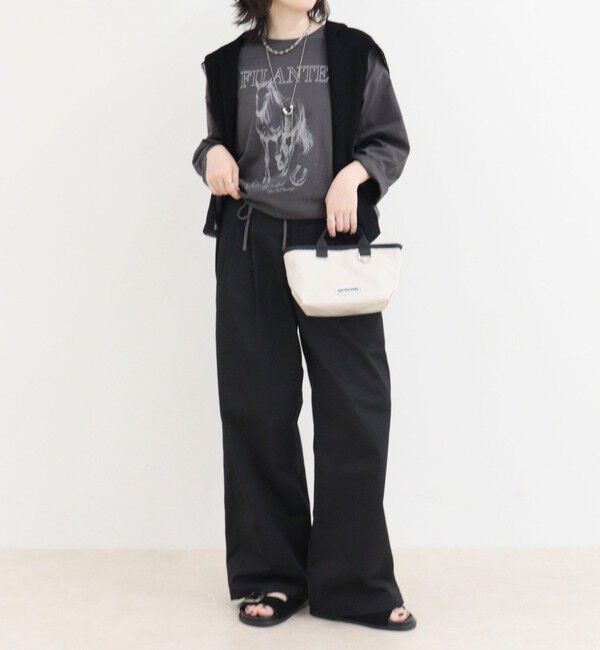 fredy emue「ホースプリント裾ドロストTシャツ」|Tシャツ・カットソー|