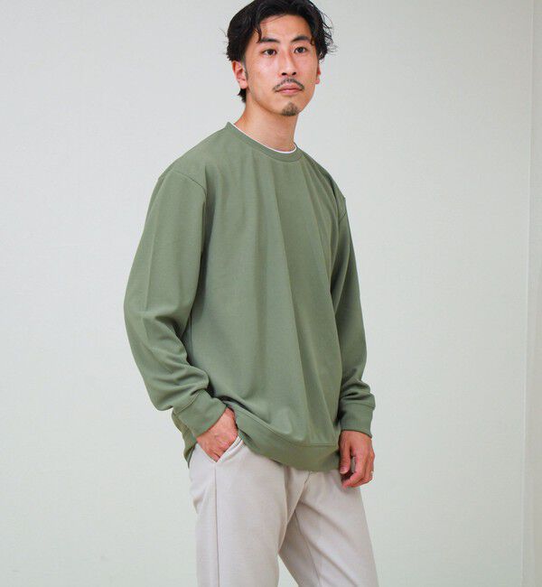 GLOSTER「【1枚で完結】カルゼジョーゼットフェイクレイヤーロングスリーブT ロンT」|Tシャツ・カットソー|