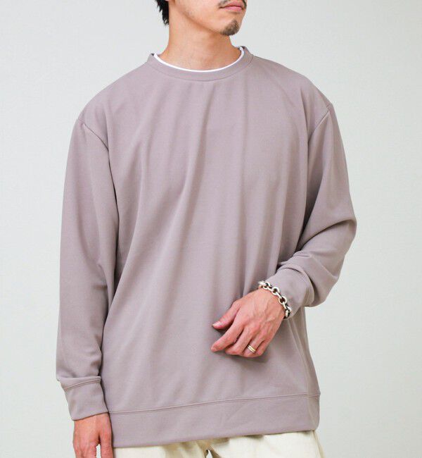 GLOSTER「【1枚で完結】カルゼジョーゼットフェイクレイヤーロングスリーブT ロンT」|Tシャツ・カットソー|ベージュ