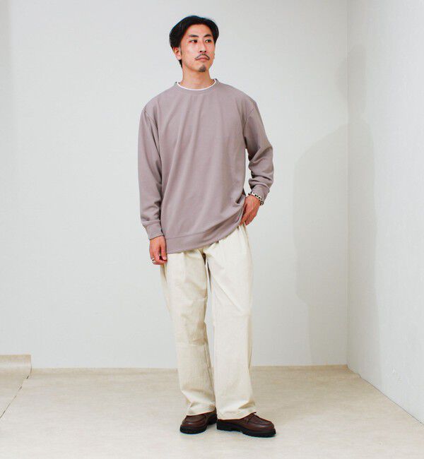 GLOSTER「【1枚で完結】カルゼジョーゼットフェイクレイヤーロングスリーブT ロンT」|Tシャツ・カットソー|