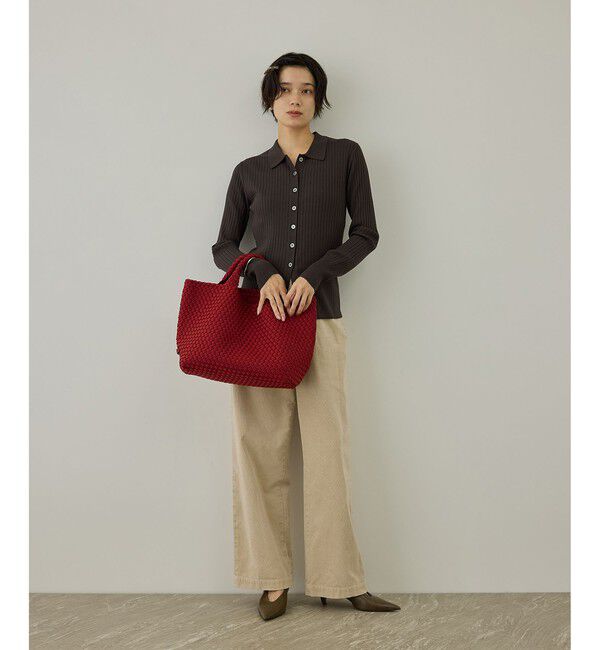SALON adam et rope'「【WEB限定】リブポロ衿カーディガン」|カーディガン|