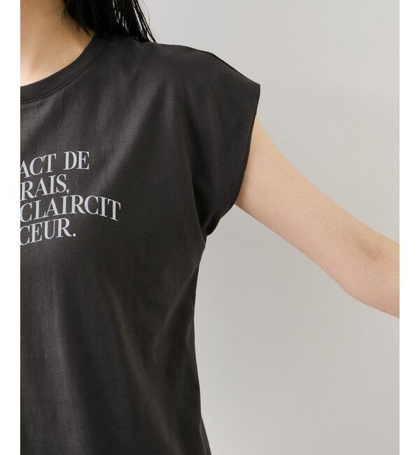 VIS「フォト＆ロゴプリントフレンチスリーブTシャツ/接触冷感」|Tシャツ・カットソー|
