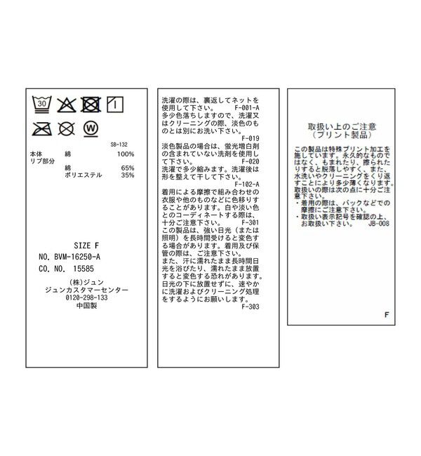 VIS「フォト＆ロゴプリントフレンチスリーブTシャツ/接触冷感」|Tシャツ・カットソー|
