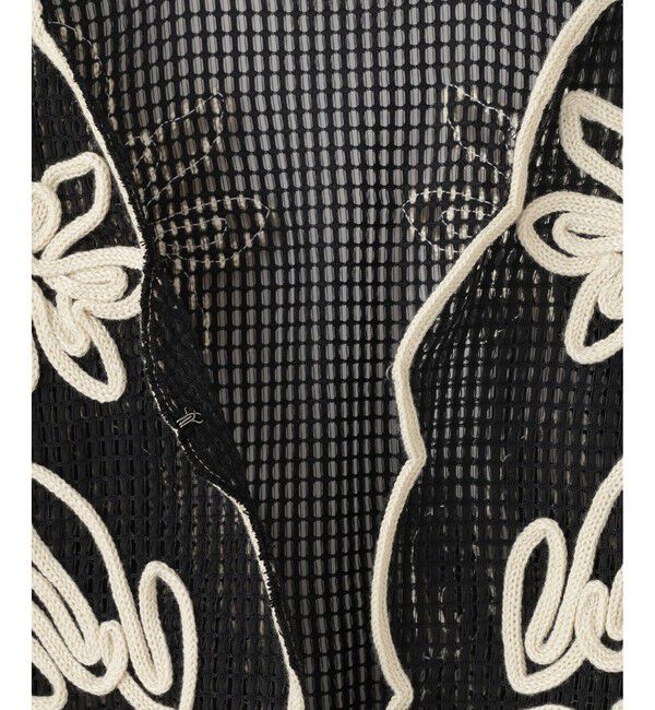 ADAM ET ROPE'「【WEB限定】メッシュエンブロイダリーカーディガン」|カーディガン|