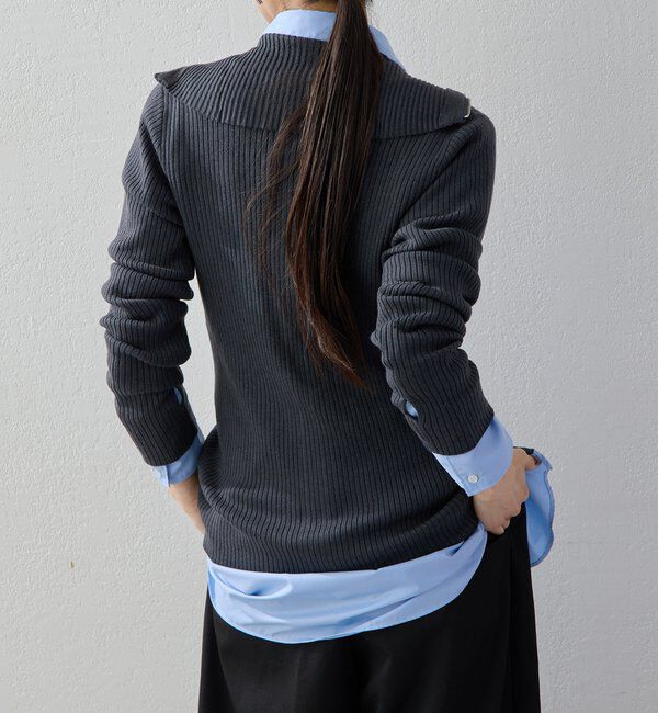  「【2026AW Debut】【UNFORM】カシミヤ混ジップリブニット」|ニット・セーター|