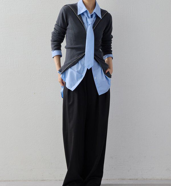  「【2026AW Debut】【UNFORM】カシミヤ混ジップリブニット」|ニット・セーター|