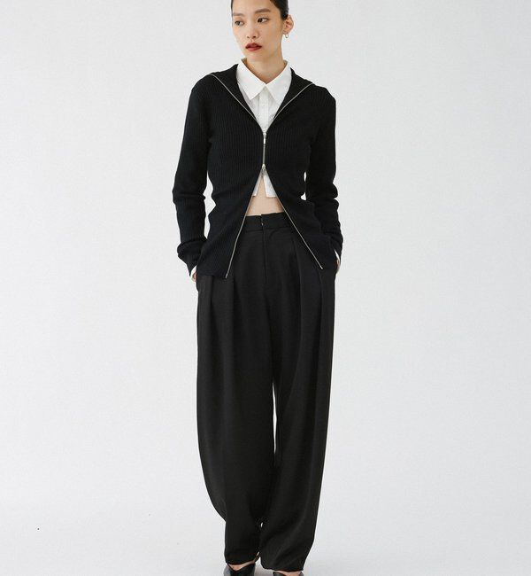  「【2026AW Debut】【UNFORM】カシミヤ混ジップリブニット」|ニット・セーター|