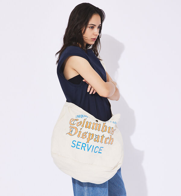 ABAHOUSE「【REPRODUCT】Newspaper Bag/ニュースペーパーバッグ/キャン」|ショルダー・メッセンジャー|ホワイト系その他1