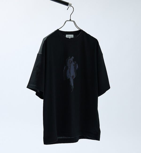 ABAHOUSE「アブストラクト グラフィック プリントTシャツ / オーバーサイズ」|Tシャツ・カットソー|