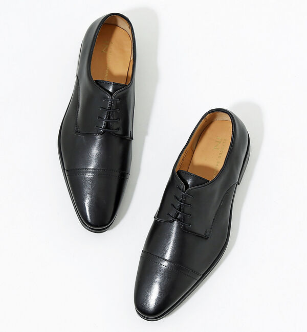 alfredoBANNISTER「【一部店舗＋WEB限定】ロングノーズ 外羽根 ストレートチップシューズ」|ビジネス・ドレスシューズ|ブラック